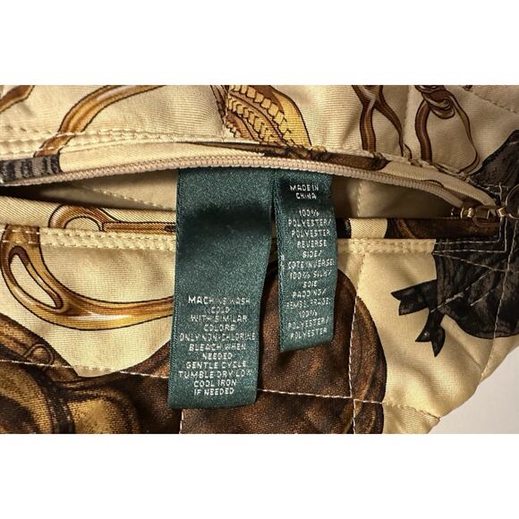 Lauren Ralph Lauren Equestrian Horse Print Quilted Vest XL Preppy Riding - Picture 8 of 11